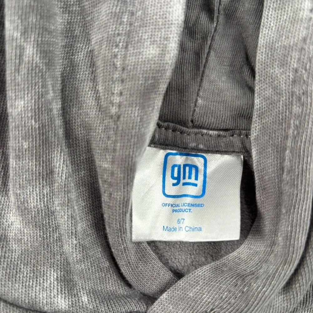 VTG Corvette Hoodie GM Graphic Gray acid Wash Pullover‎ Streetwear grunge Y2K